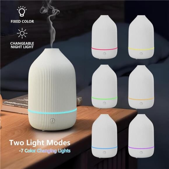 Mini Essential Oil Diffuser 100ML USB Aromatherapy 7 Color Changing Aroma Lamp - Picture 4 of 8